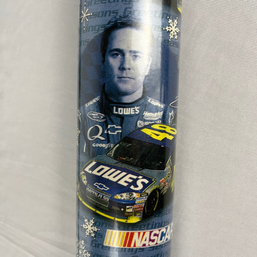 Y2K Jimmie Johnson NASCAR 48 Christmas Holiday Gift Wrapping Paper Roll 60ft NWT - Picture 6 of 9